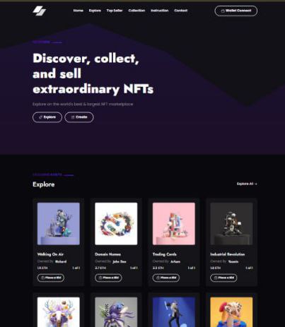 NFT's Website Screenshot